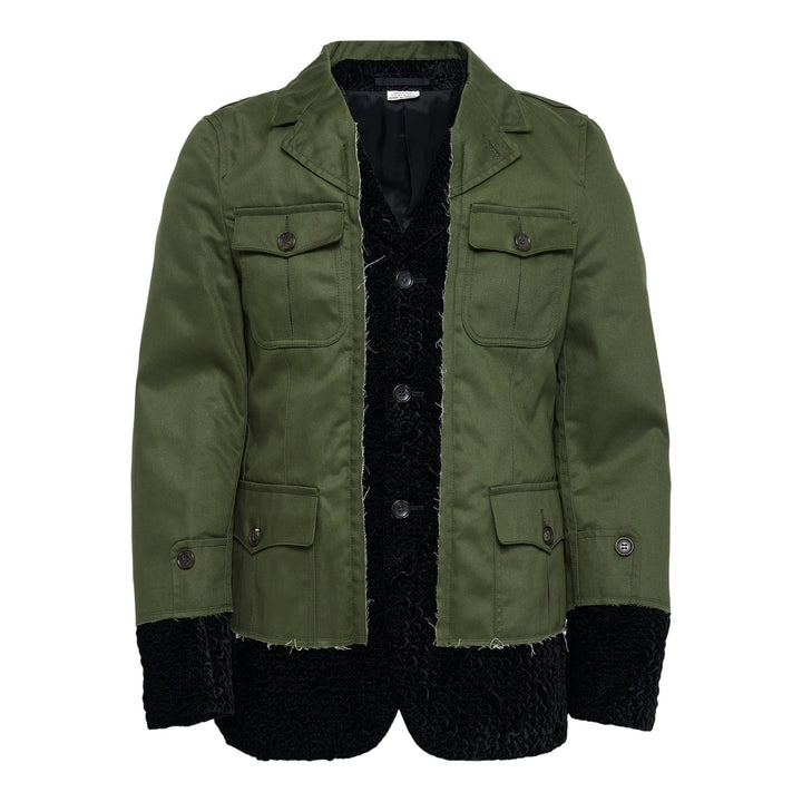 Club21 - COMME des GARCONS HOMME PLUS - Polyester Velvet Raised Dot Pattern Jacket - JACKETS - Khaki