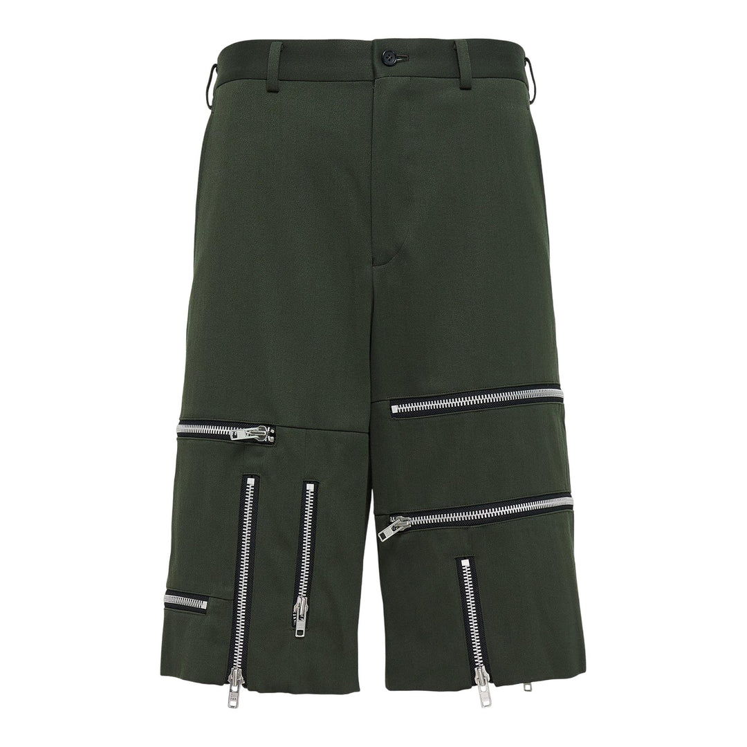 Club21 - COMME des GARCONS HOMME PLUS - Wool Cotton Back Satin Pants - SHORTS - Khaki
