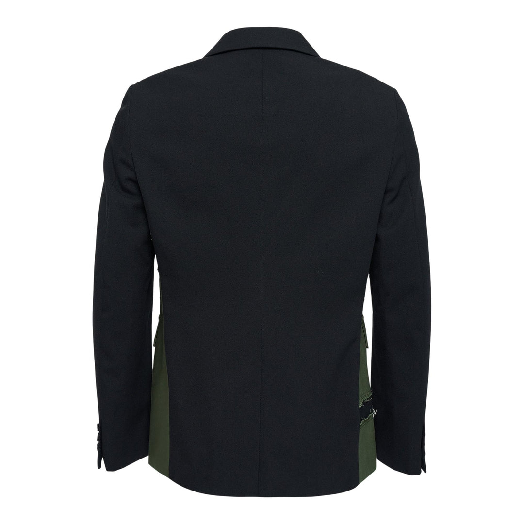 Club21 - COMME des GARCONS HOMME PLUS - Wool Covert X Cotton Chino Jacket - JACKETS - Black