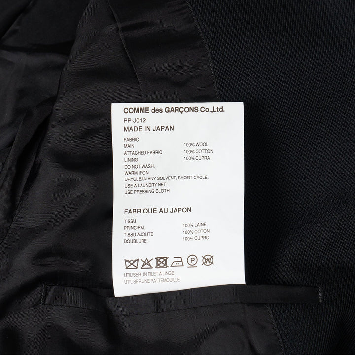 Club21 - COMME des GARCONS HOMME PLUS - Wool Covert X Cotton Chino Jacket - JACKETS - Black