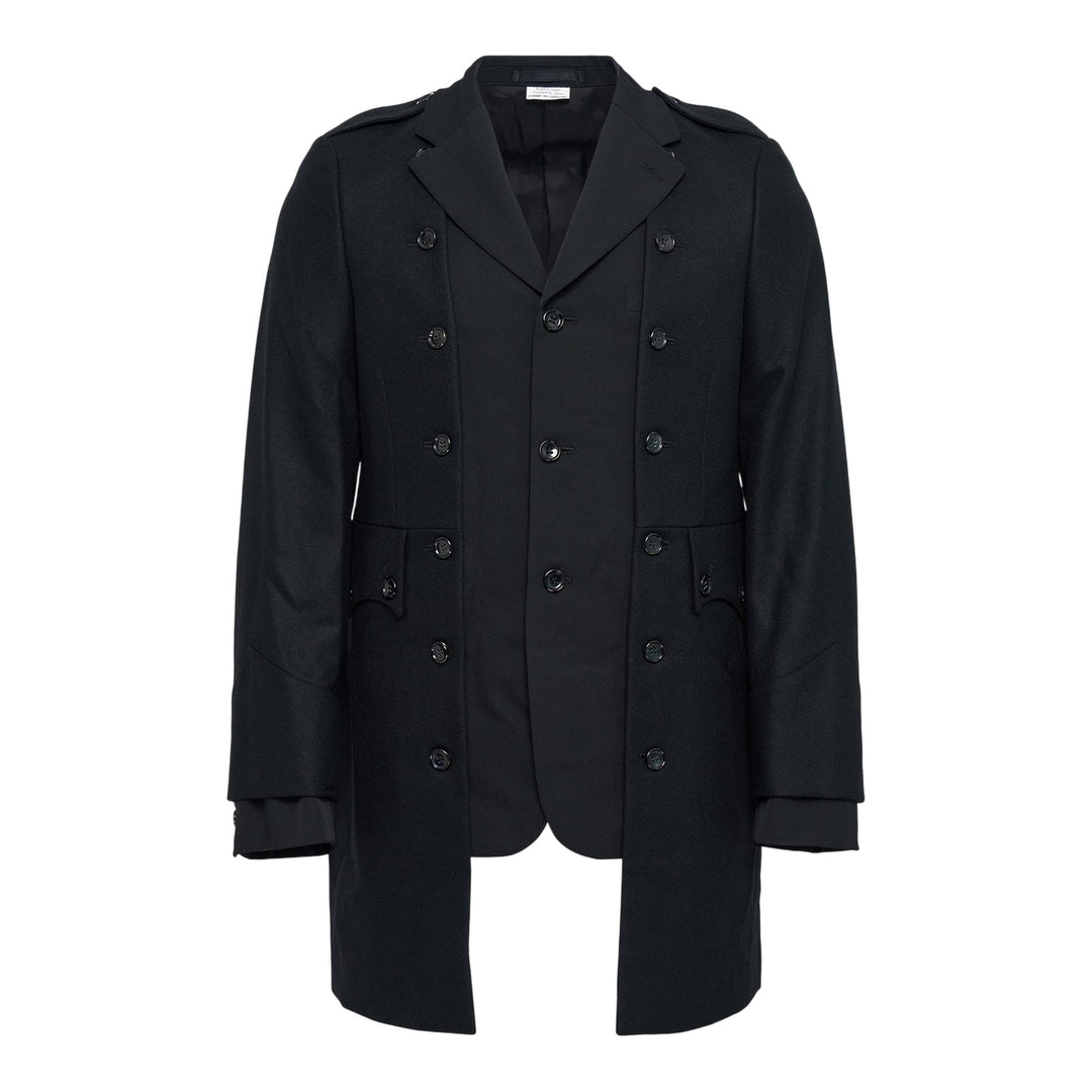Club21 - COMME des GARCONS HOMME PLUS - Wool Gabardine Jacket - JACKETS - Black