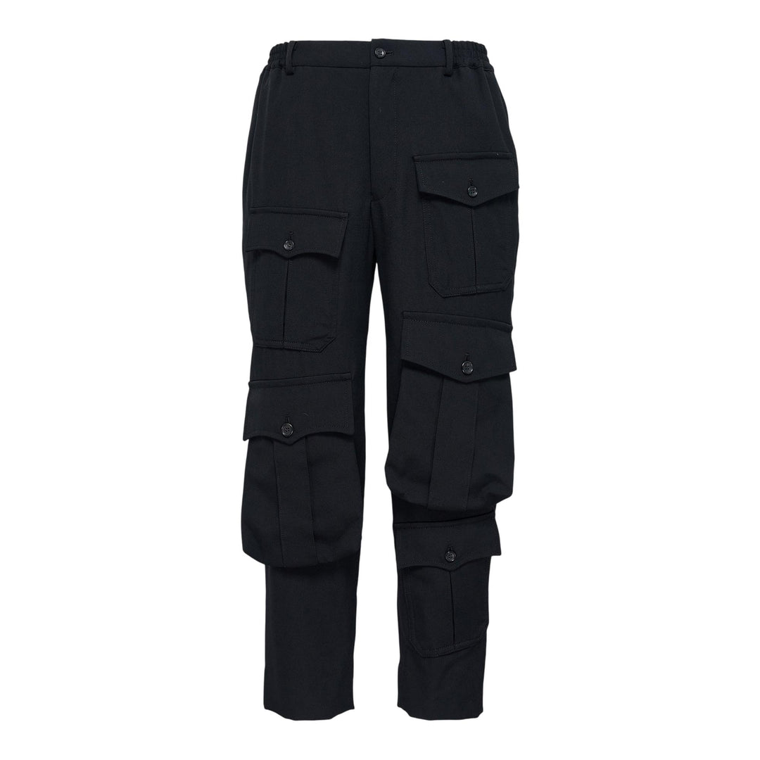 Club21 - COMME des GARCONS HOMME PLUS - Wool Gabardine Medium Pants - PANTS - Black