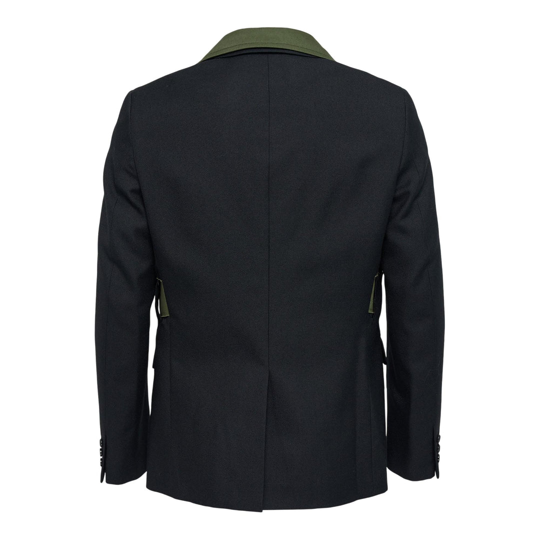 Club21 - COMME des GARCONS HOMME PLUS - Wool Gariserge X Cotton Chino Jacket - JACKETS - Black