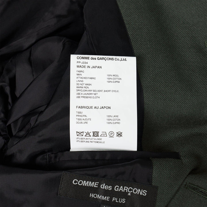 Club21 - COMME des GARCONS HOMME PLUS - Wool Gariserge X Cotton Chino Jacket - JACKETS - Khaki