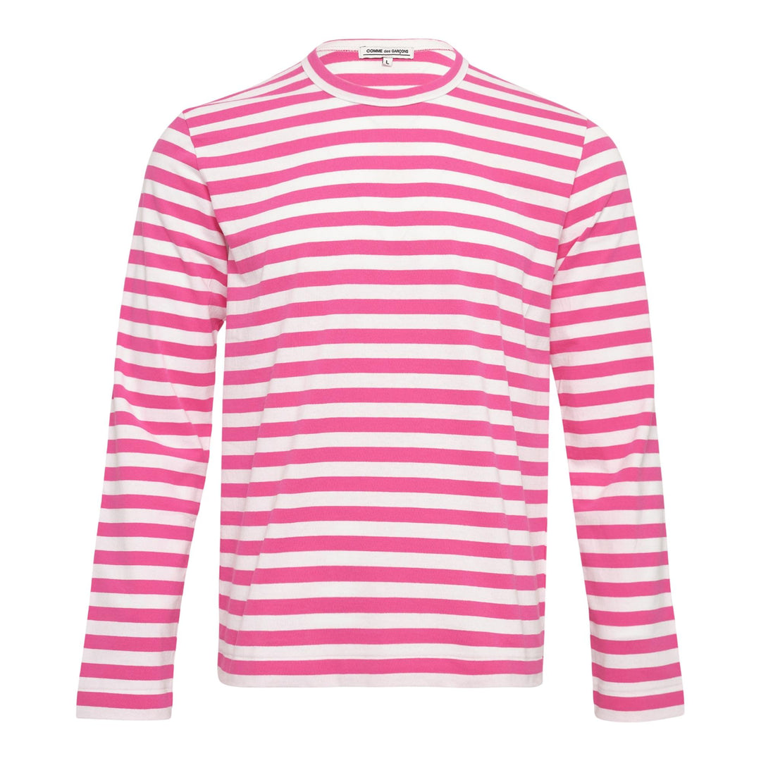 Club21 - COMME des GARCONS - Long Sleeve Stripe T-Shirt - TEES - Pink