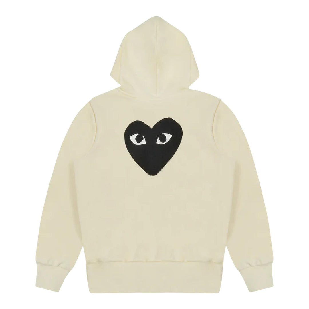 Club21 - COMME des GARCONS PLAY - Back Black Heart Hooded Jacket Unisex - JACKETS - Ivory