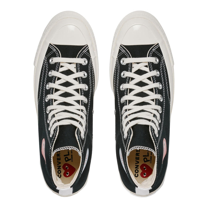 Club21 - COMME des GARCONS PLAY CONVERSE - Converse Small Red Heart High Top Sneakers - SNEAKERS - Black