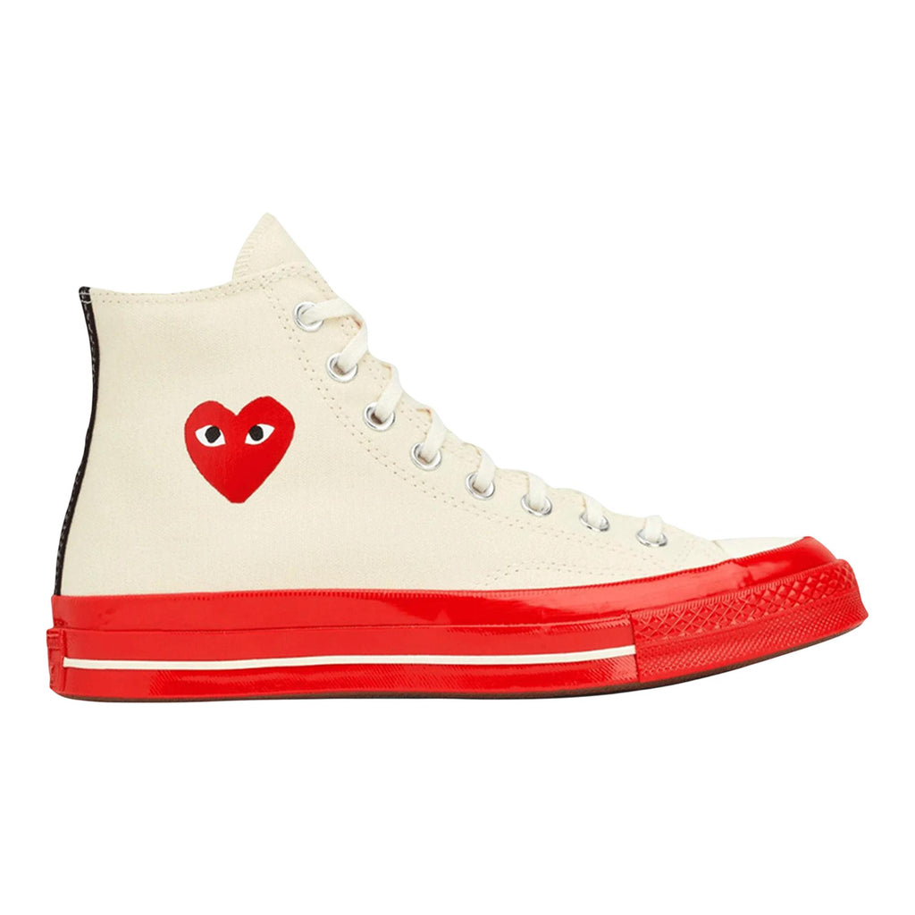 Hi Top Red Sole Red Heart Sneakers –
