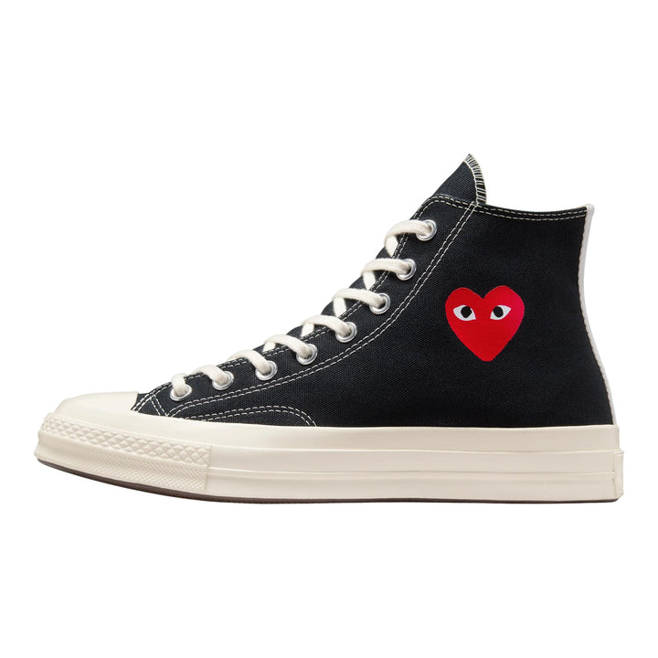 Club21 - COMME des GARCONS PLAY CONVERSE - Small Red Heart Chuck Taylor High Top - SNEAKERS - Black