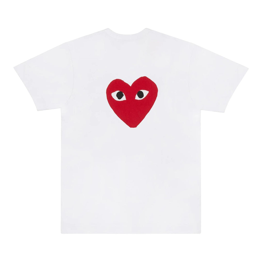 Club21 - COMME des GARCONS PLAY - Front And Back Heart Tee Unisex - TEES - White