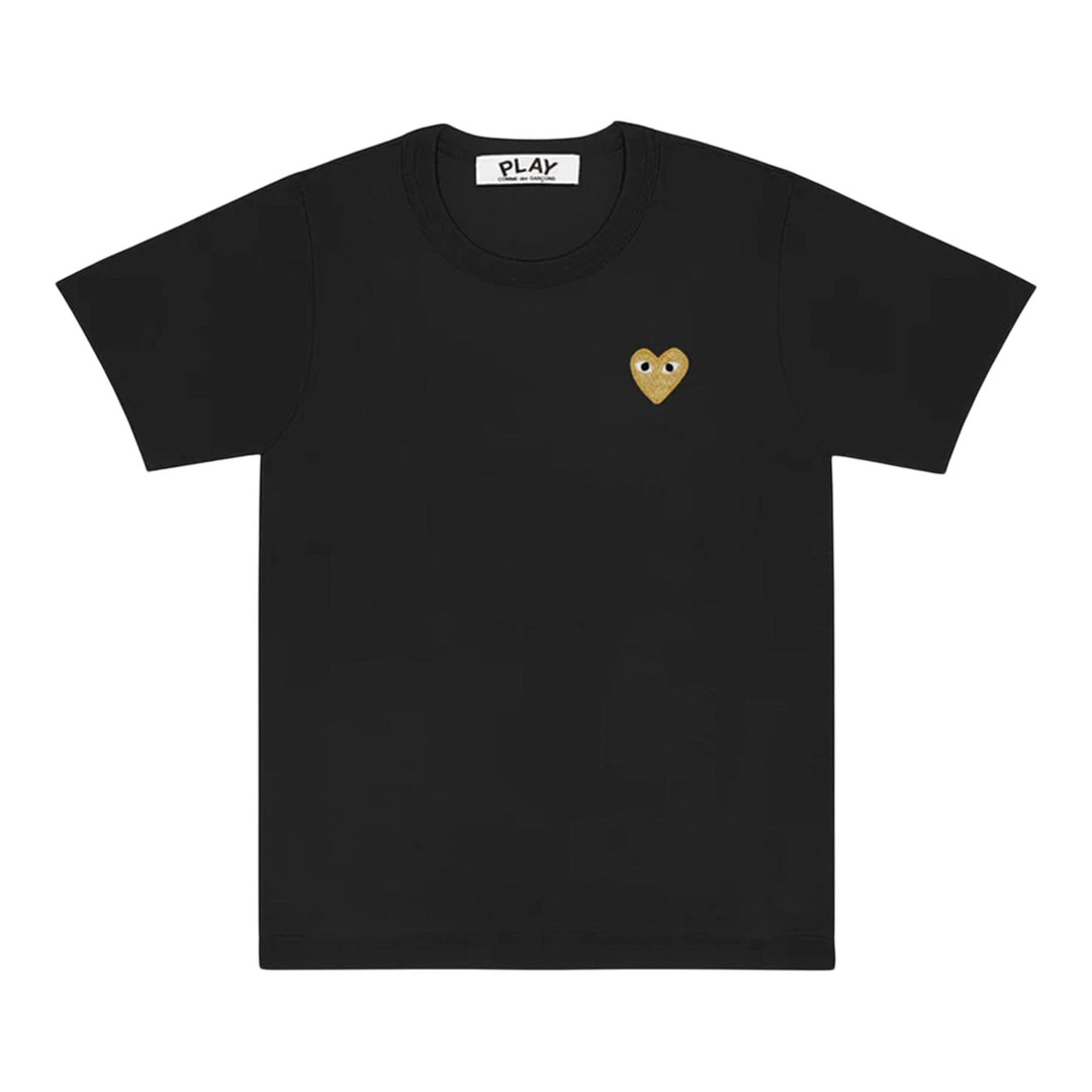 Club21 - COMME des GARCONS PLAY - Gold Emblem Tee Unisex - TEES - Black