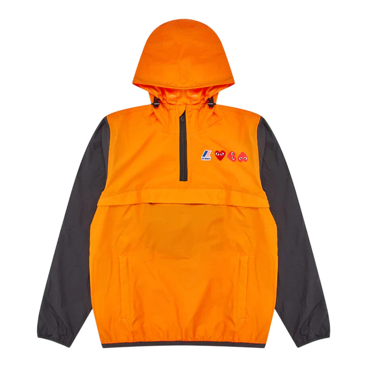 Club21 - COMME des GARCONS PLAY - K-Way Full Zip Hoodie Men - JACKETS - Orange