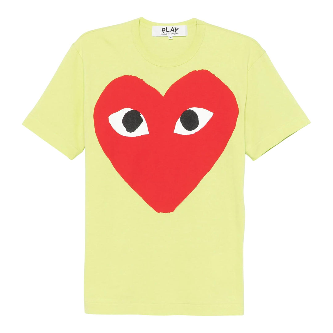 Club21 - COMME des GARCONS PLAY - Neon Big Heart Short Sleeve Tee Unisex - TEES - Green