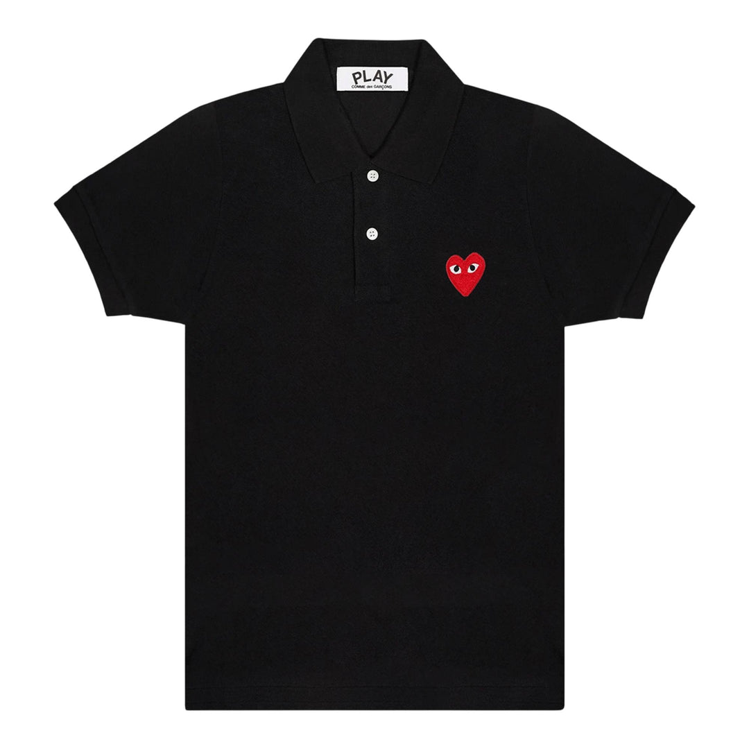 COMME-des-GARCONS-PLAY-Polo-Shirt-With-Red-Emblem-Women-Black-1