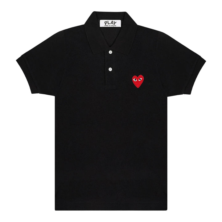 COMME-des-GARCONS-PLAY-Polo-Shirt-With-Red-Emblem-Women-Black-1