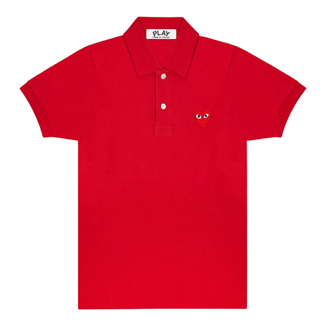 Club21 - COMME des GARCONS PLAY - Red Heart Polo Shirt Women - POLOS - Red