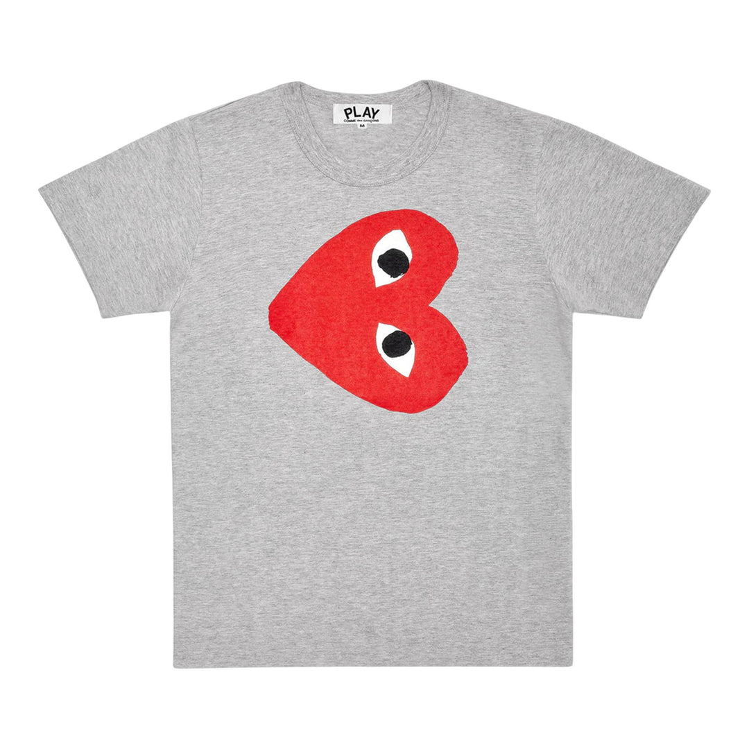 Club21 - COMME des GARCONS PLAY - Side Red Heart Grey Short Sleeve Tee Unisex - TEES - Grey