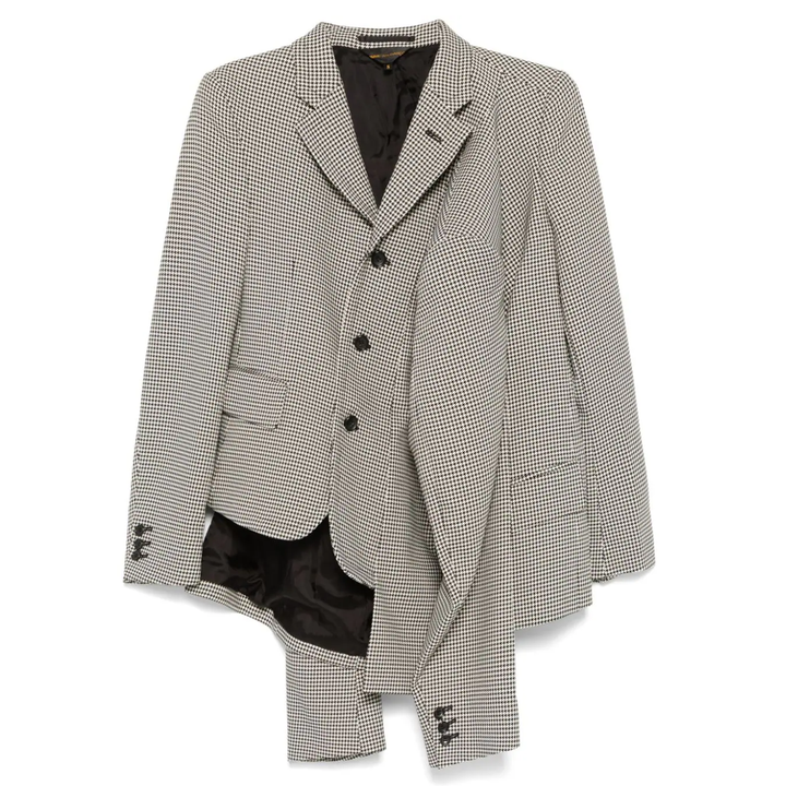 COMME_des_GARCONS_Polyester_Houndstooth_Hard_Jacket_Black