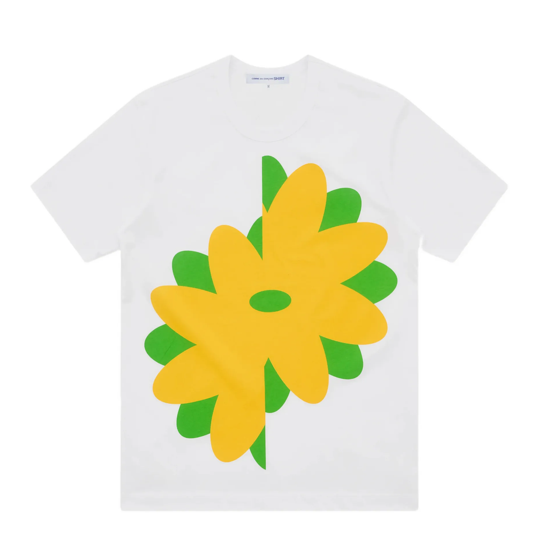 Bold Yellow-Green Splotch Print Tee