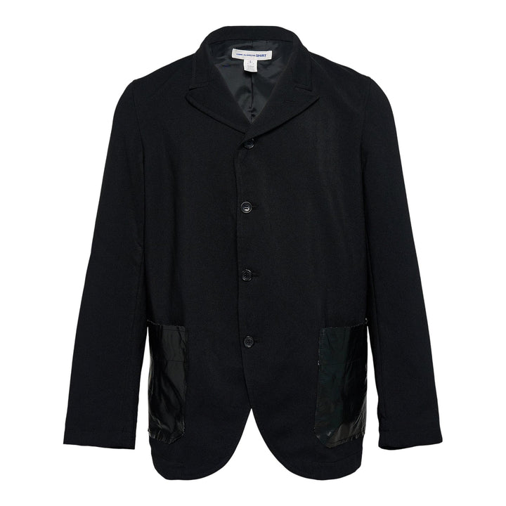 Club21 - COMME des GARCONS SHIRT - Polyester Twill Notched Jacket - JACKETS - Black