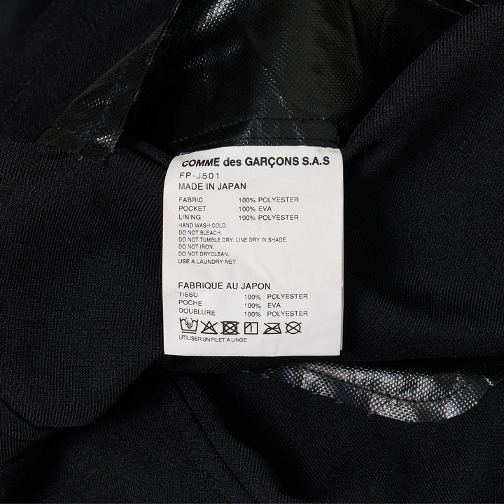 Club21 - COMME des GARCONS SHIRT - Polyester Twill Notched Jacket - JACKETS - Black