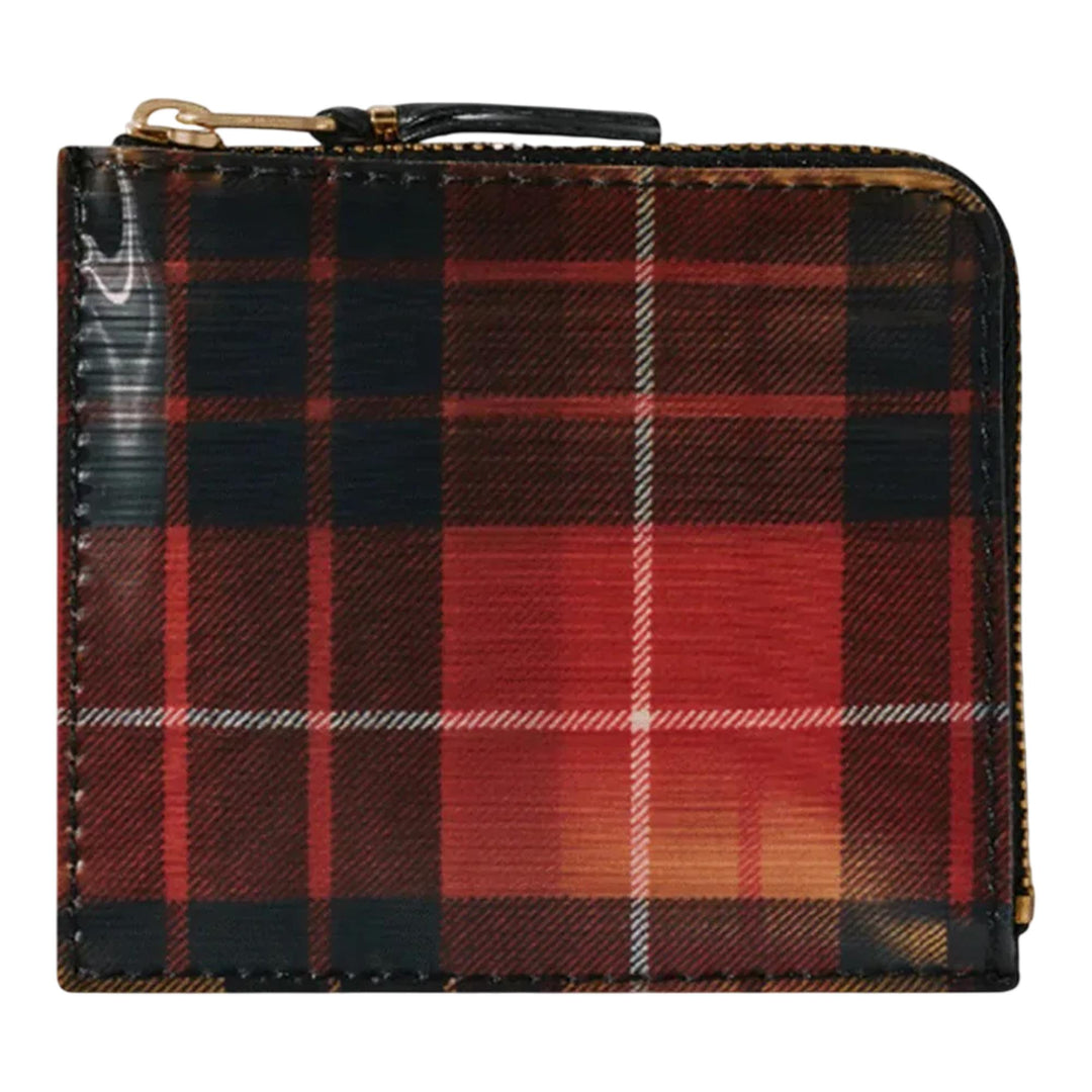Club21 - COMME des GARCONS WALLET - Lenticular Tartan L Zip Wallet - ZIP ARD WALLETS - Red