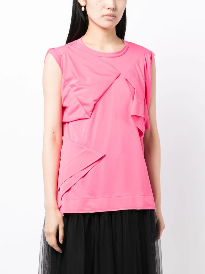 COMME des GARCONS-Folded T-Shirt-Pink-3