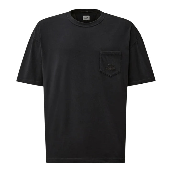 Club21 - C.P. Company - Jersey Short Sleeve Boxy Chest Pocket T-Shirt - TEES - Black