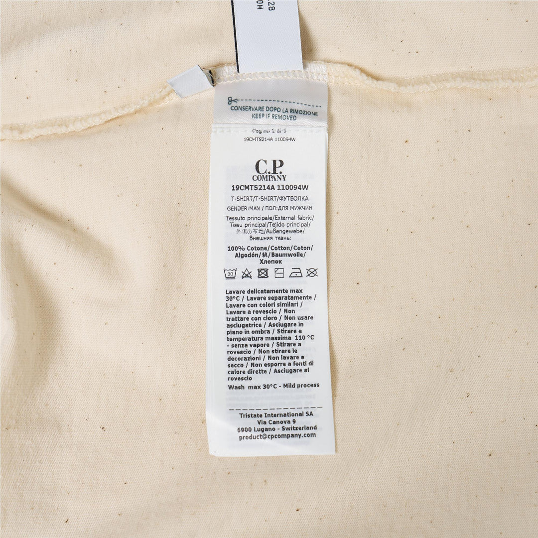 Club21 - C.P. Company - Short Sleeve Jersey T-Shirt - TEES - Beige