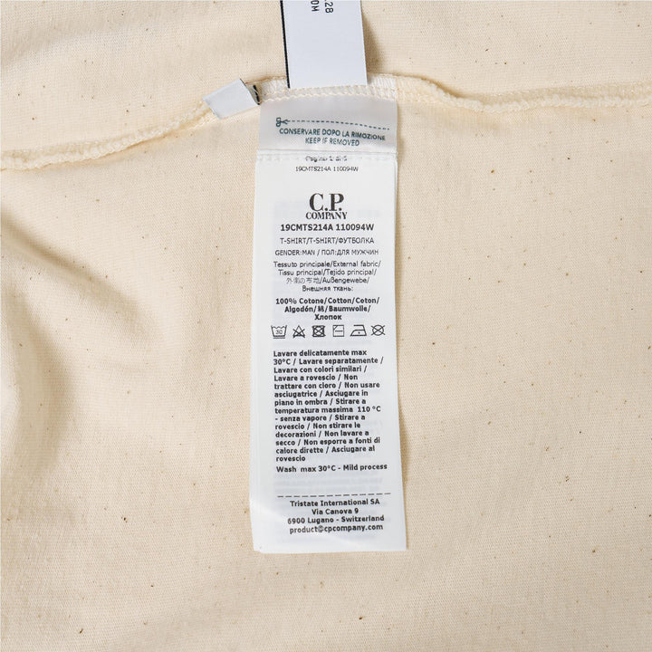 Club21 - C.P. Company - Short Sleeve Jersey T-Shirt - TEES - Beige