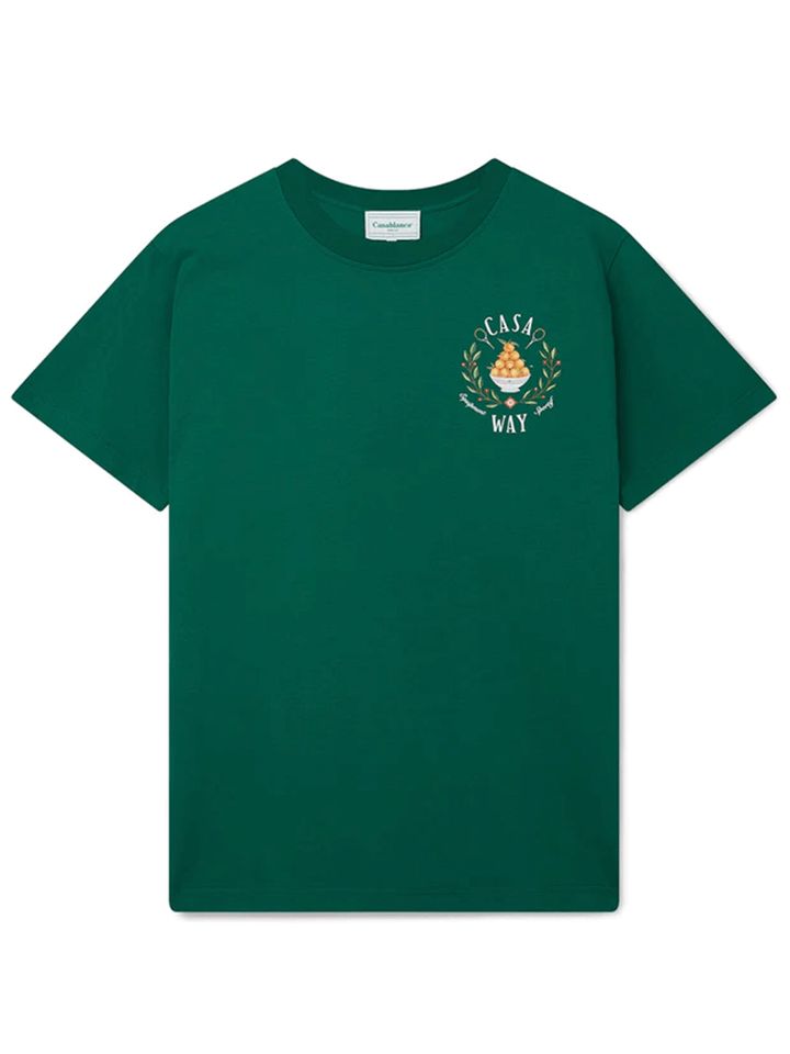 Casablanca-Casa-Way-Printed-T-Shirt-Dark-Green-1