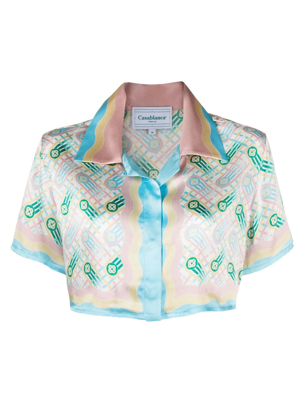 Casablanca-Cuban-Collar-Cropped-Silk-Blouse-Multi-1