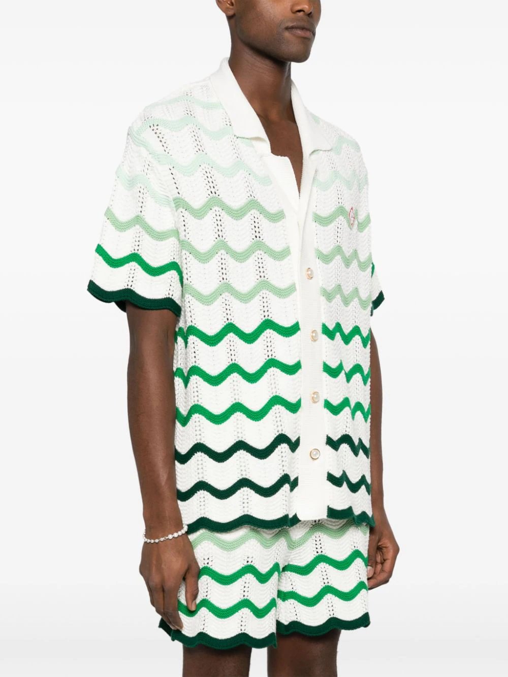 Casablanca-Gradient-Wave-Texture-Shirt-Green-3