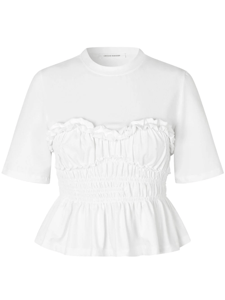 Cecilie-Bahnsen-Vilde-T-Shirt-Jersey-White-1