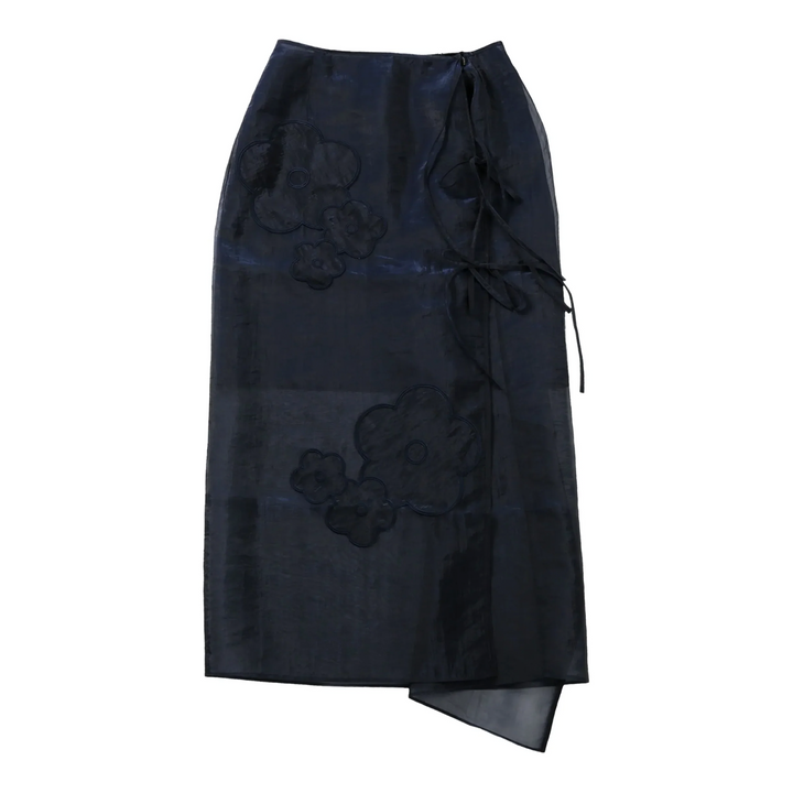 April Skirt Liquid Myrtia Navy Skirt