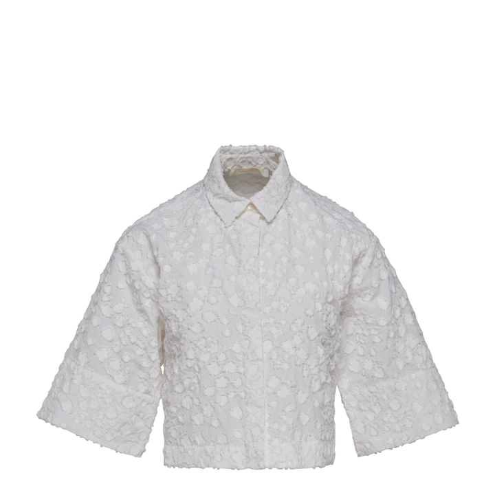 Cotton Nylon Cropped Shirt