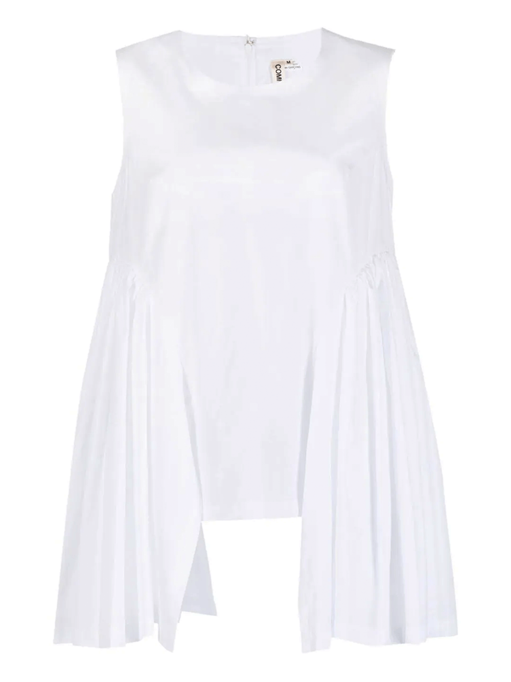 Comme-Des-Garcons-Asymmetric-Drape-Blouse-White-1