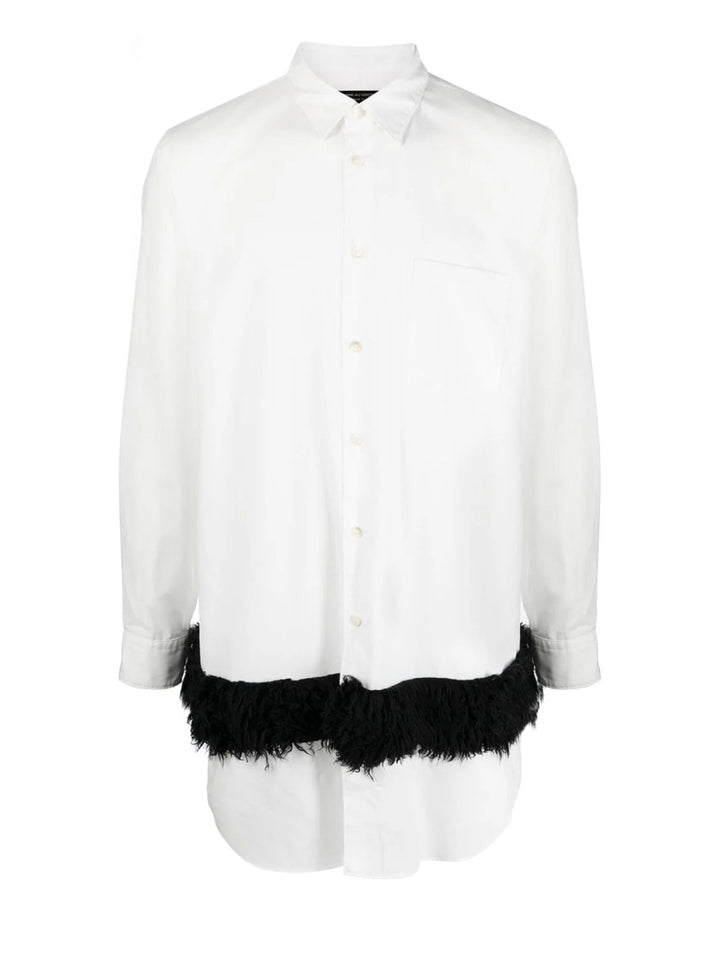 Comme-Des-Garcons-Homme-Plus-Fur-Hem-Shirt-White-1