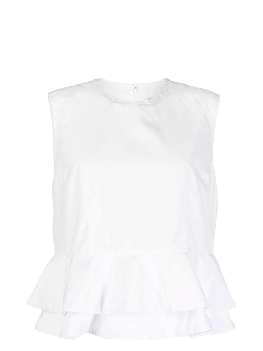 COMME des GARCONS Peplum Tank Blouse White 1