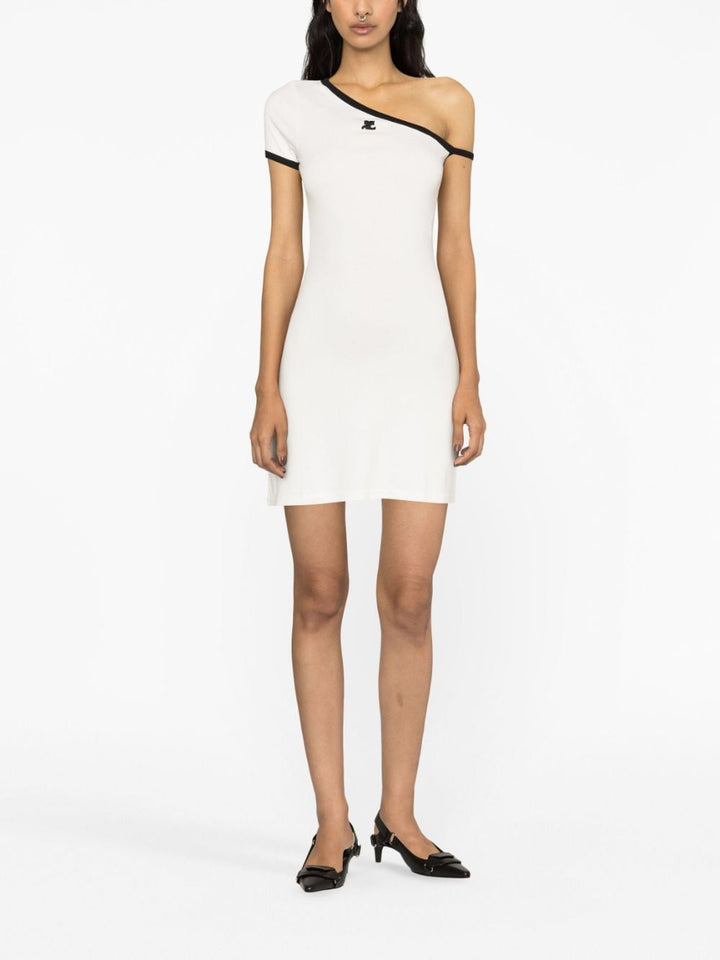 Courreges-Asymetrical-Contrast-Dress-White-2