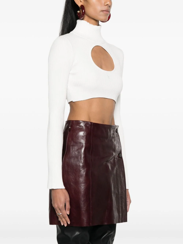 Courreges-Circle-Mockneck-Rib-Knit-Cropped-Top-White-3