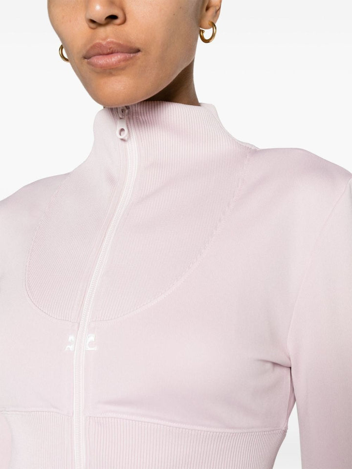 Courreges-Maxi-Rib-Tracksuit-Cropped-Jacket-Pink-5