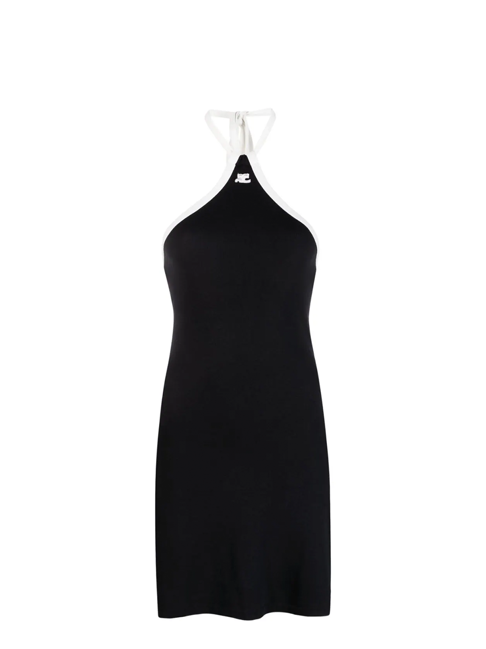 Courreges Mini Dry Jersey Dress Black 1