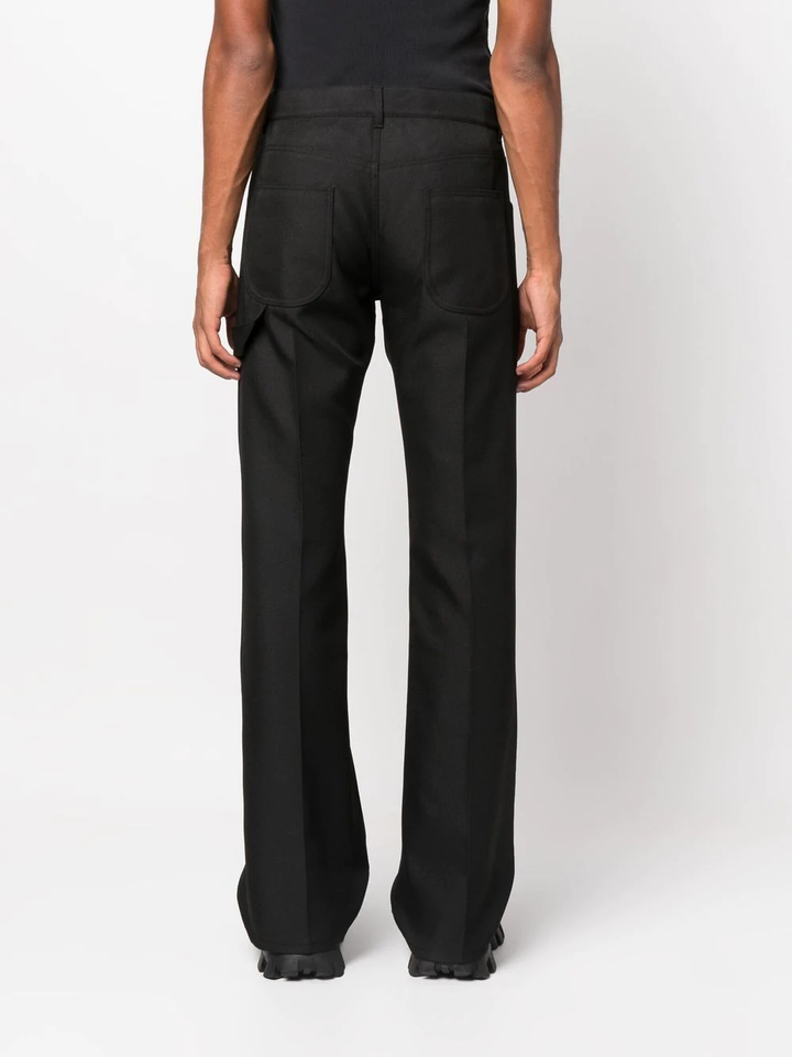 Courreges-Retro-Twill-Hammer-Flare-Pants-Black-2