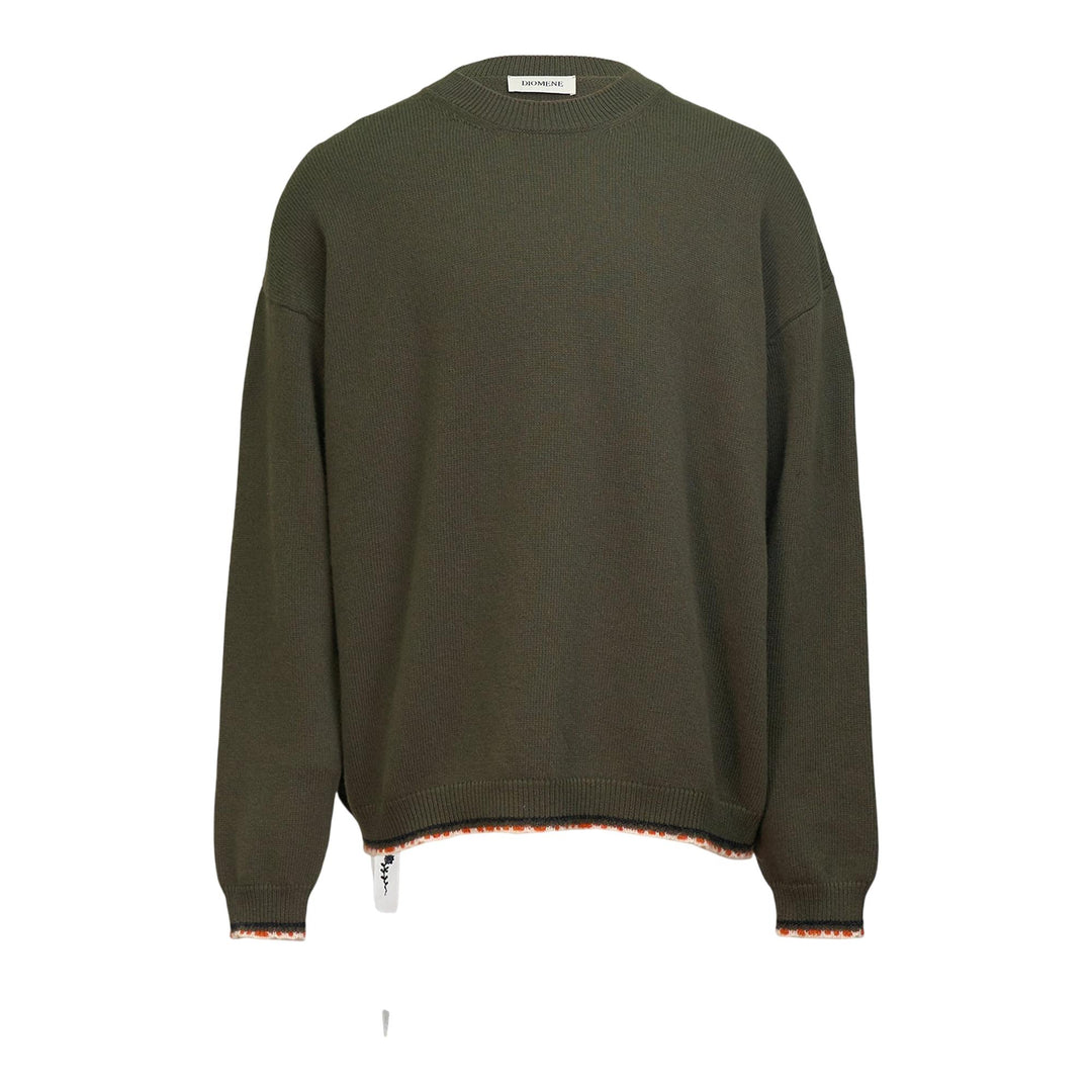 Club21 - DIOMENE - Trimmed Sweater - KNIT TOPS - Dark Green