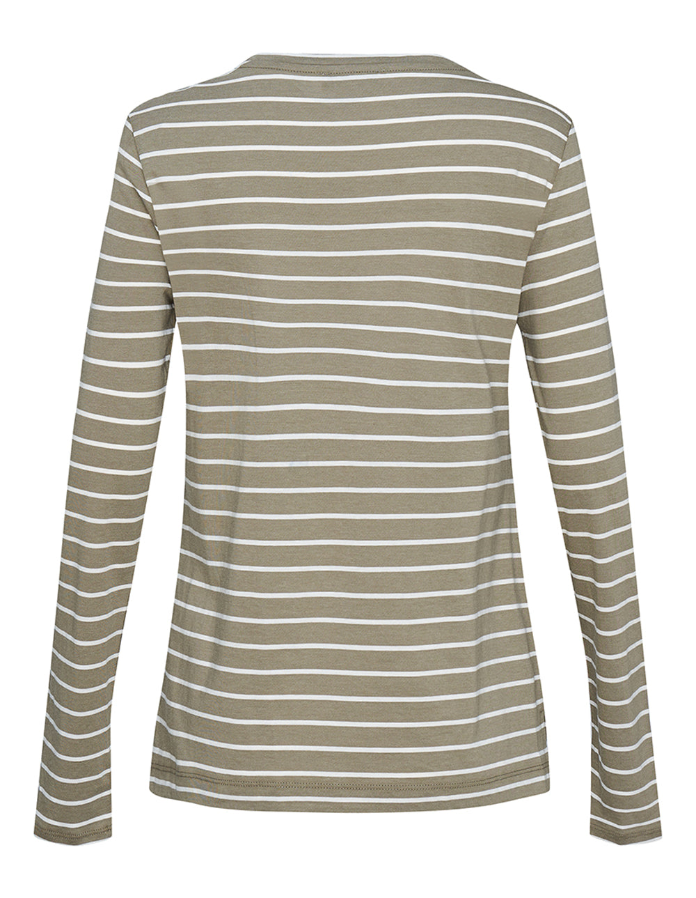 DKNY-Cotton-Rayon-Stripe-Top-Olive-2