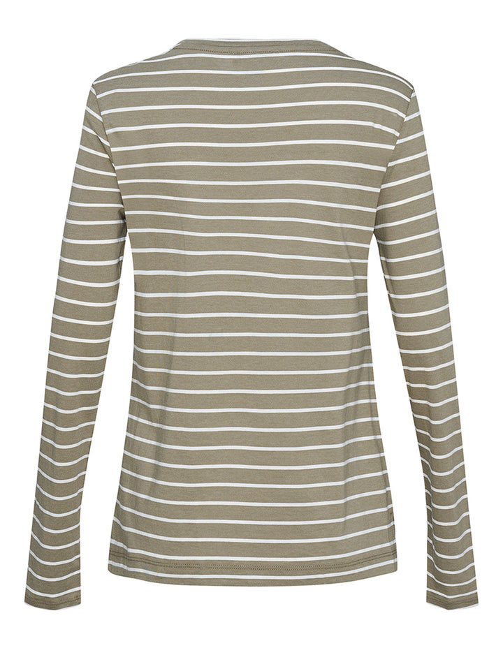 DKNY-Cotton-Rayon-Stripe-Top-Olive-2