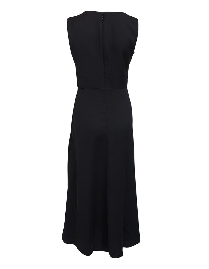 DKNY Dress Drapey Crepe Sleeveless Dress Black 2