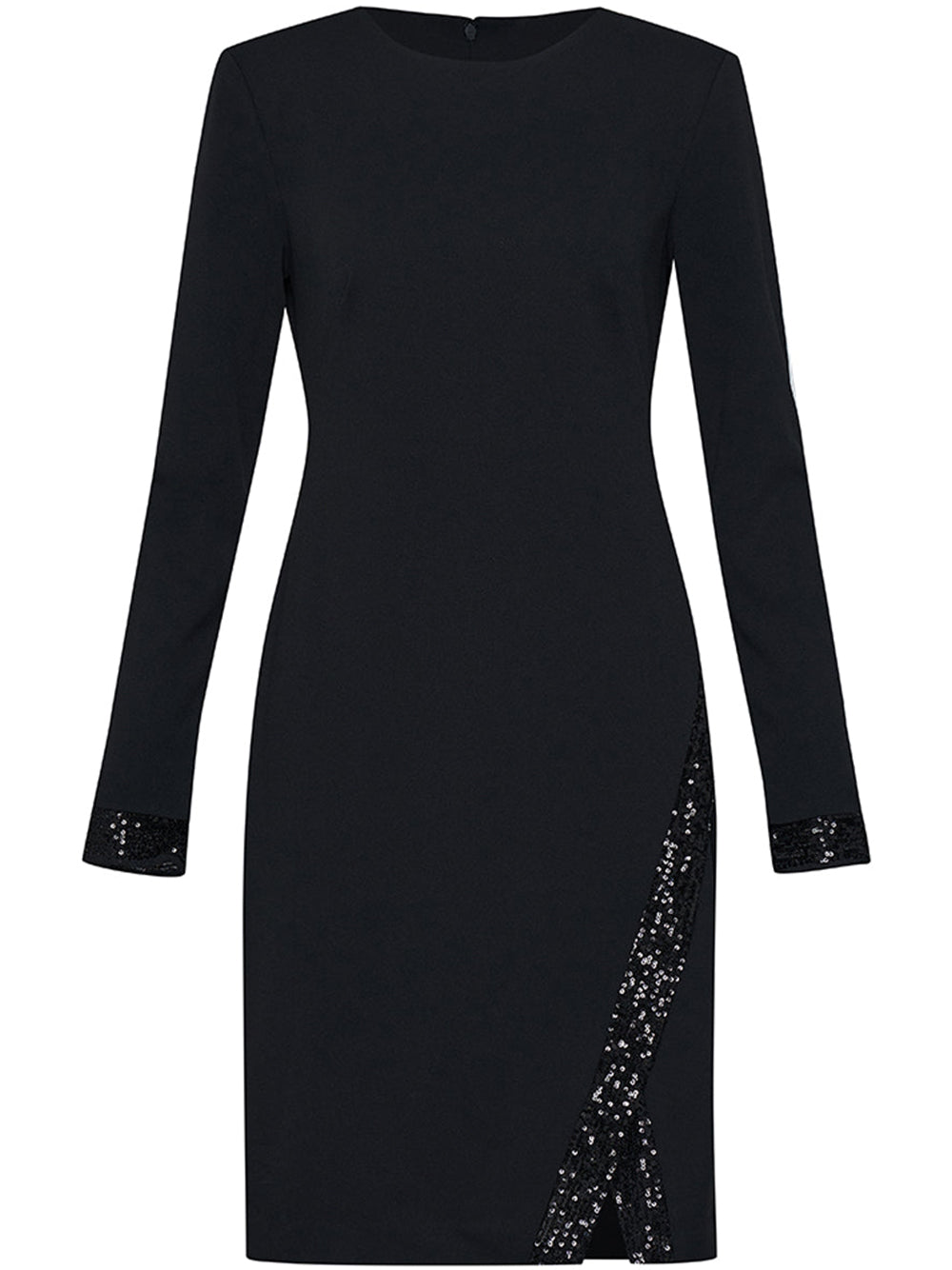 DKNY-Dress-Light-Scuba-Crep-Sequin-Knit-Dress-Black-1