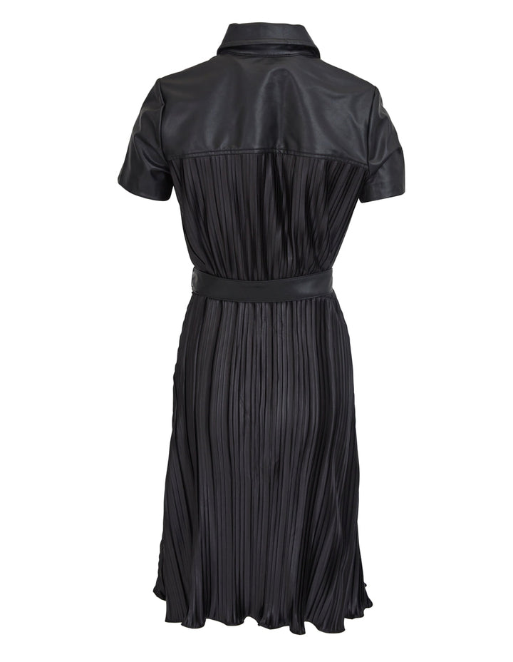 DKNY-Dress-Pleated-Soft-Leather-Sleeve-Jumpsuit-Black-2